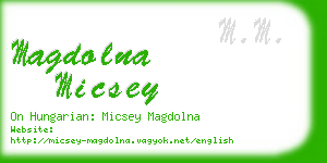 magdolna micsey business card